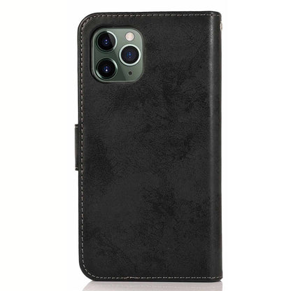 For iPhone 15 Pro Max Wallet Case Retro Matte Magnetic Detachable PU Leather TPU Phone Cover