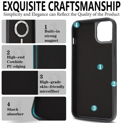 For iPhone 14 Plus Magnetic Case Detachable 2 in 1 Leather Wallet Phone Cover
