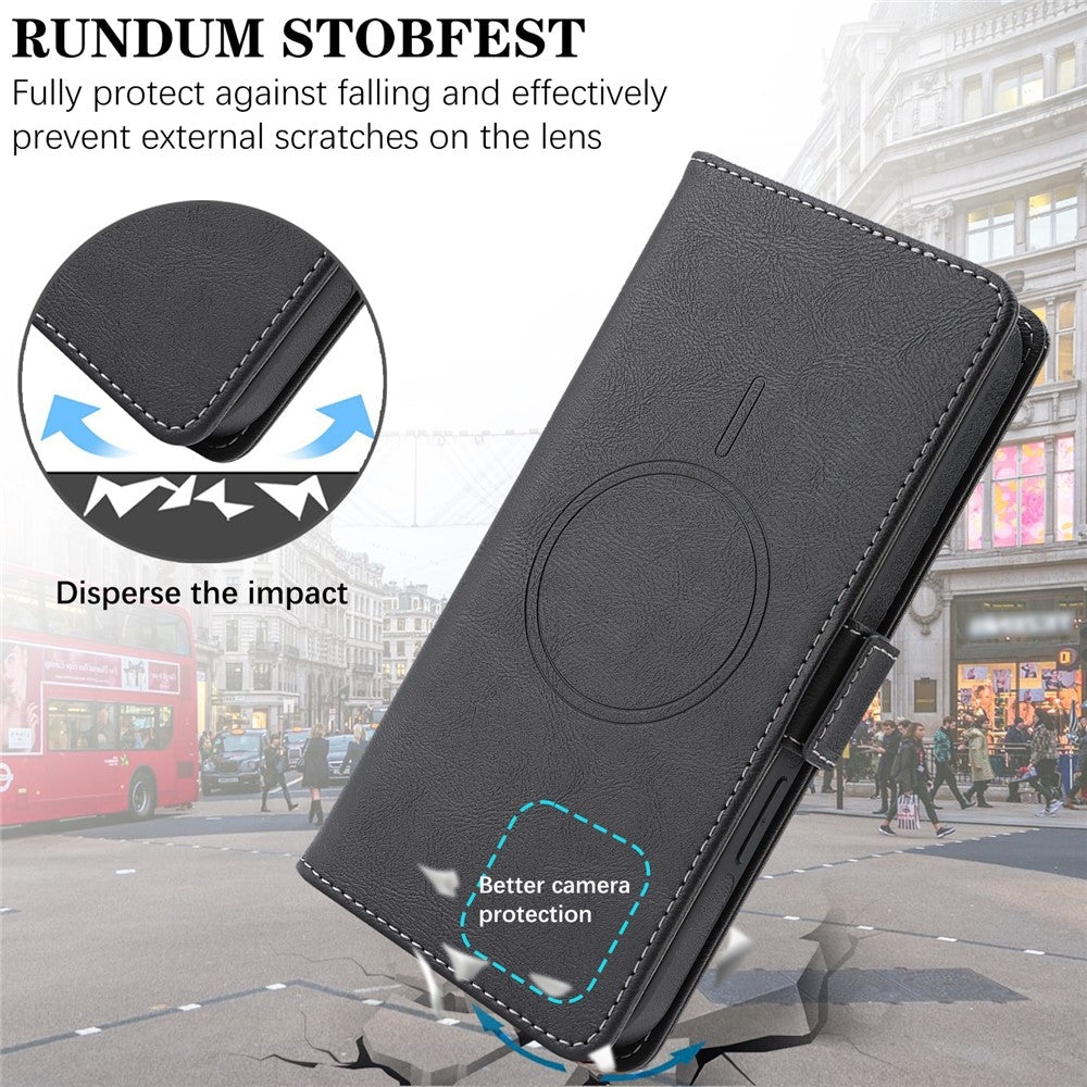 For iPhone 14 Plus Magnetic Case Detachable 2 in 1 Leather Wallet Phone Cover