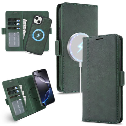 For iPhone 14 Plus Magnetic Case Detachable 2 in 1 Leather Wallet Phone Cover