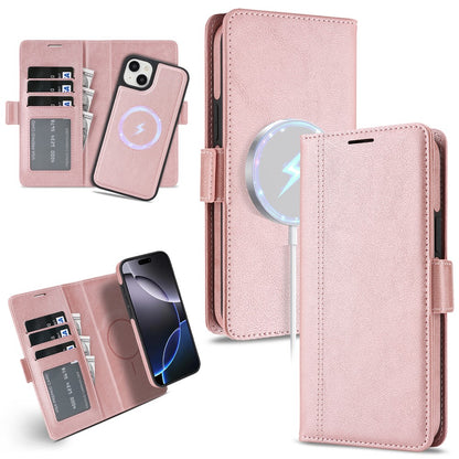 For iPhone 14 Plus Magnetic Case Detachable 2 in 1 Leather Wallet Phone Cover