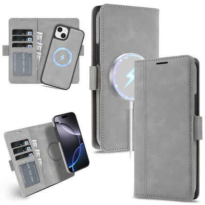 For iPhone 14 Plus Magnetic Case Detachable 2 in 1 Leather Wallet Phone Cover