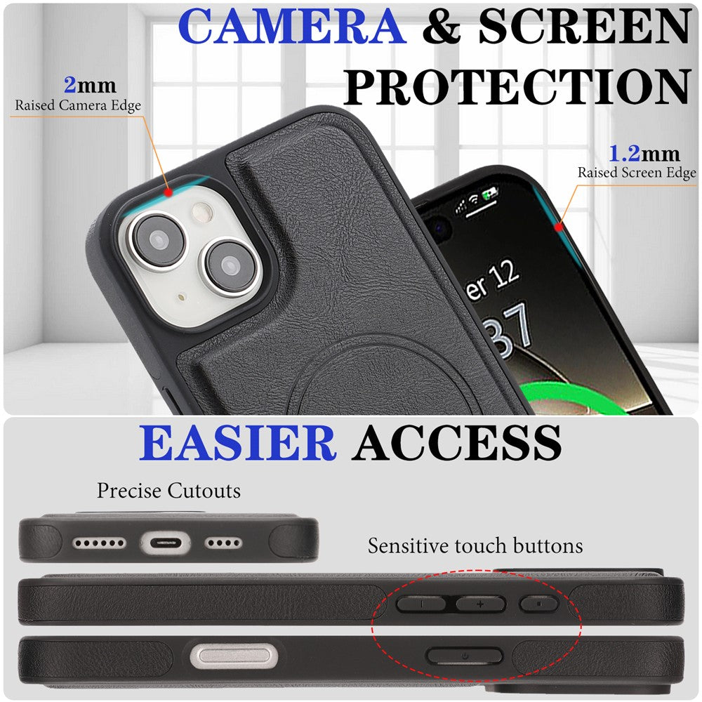 For iPhone 14 Magnetic Case Detachable 2 in 1 Leather Wallet Phone Cover