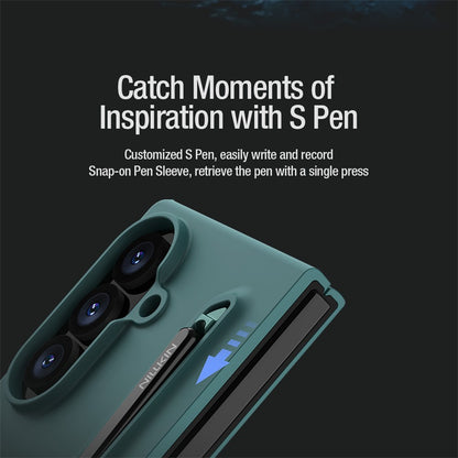 NILLKIN Flex Pure Fold Case for Samsung Galaxy Z Fold8 Ultra Silicone + PC Phone Cover with Stylus Pen