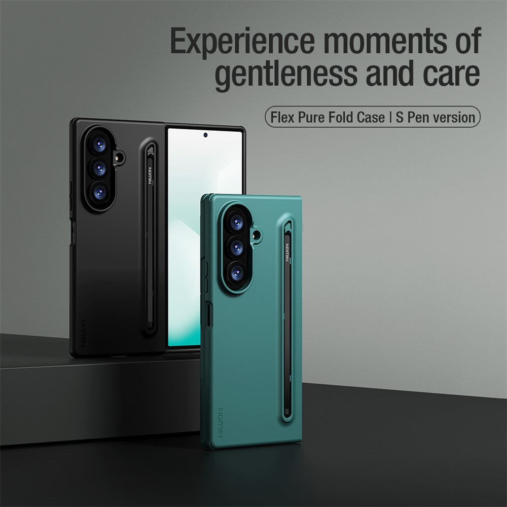 NILLKIN Flex Pure Fold Case for Samsung Galaxy Z Fold8 Ultra Silicone + PC Phone Cover with Stylus Pen