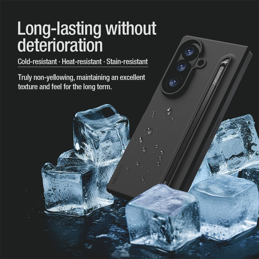 NILLKIN Flex Pure Fold Case for Samsung Galaxy Z Fold8 Ultra Silicone + PC Phone Cover with Stylus Pen