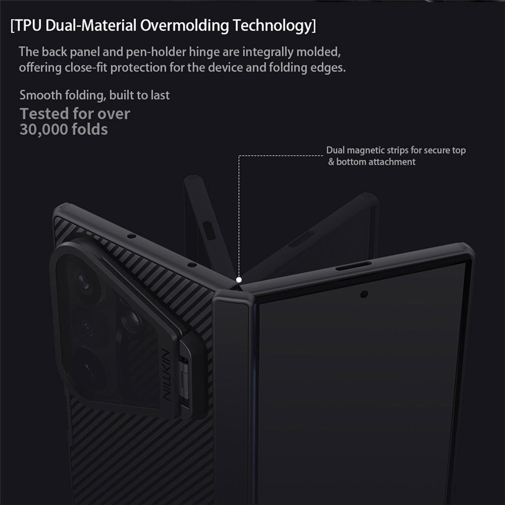 NILLKIN CamShield Prop Magnetic Series For Samsung Galaxy Z Fold8 Ultra Case TPU PC Phone Cover with Clear Camera Lid