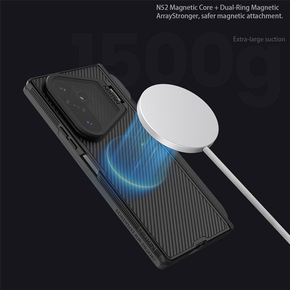 NILLKIN CamShield Prop Magnetic Series For Samsung Galaxy Z Fold8 Ultra Case PC Phone Cover with Clear Camera Lid   /   Stylus Pen