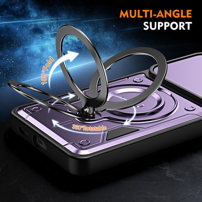 For Samsung Galaxy S26+ Case with Slide Lens Cover Rotatable Kickstand Shockproof TPU + PC Phone Shell