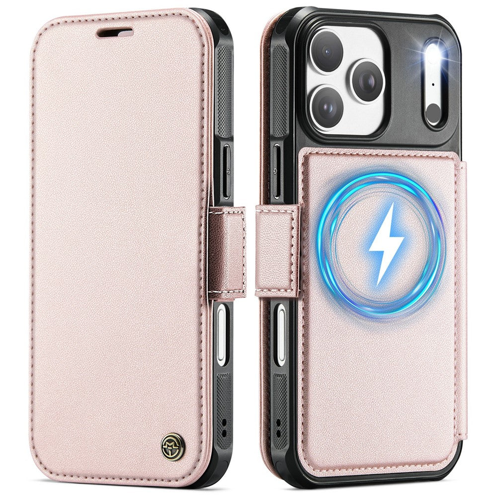 CASEME 053 for iPhone 17 Pro Max Case Magnetic RFID Blocking Wallet Flip Leather Phone Cover