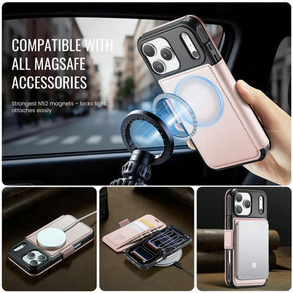 CASEME 053 for iPhone 17 Pro Max Case Magnetic RFID Blocking Wallet Flip Leather Phone Cover