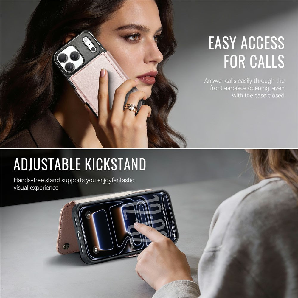 CASEME 053 for iPhone 17 Pro Max Case Magnetic RFID Blocking Wallet Flip Leather Phone Cover