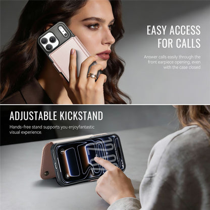 CASEME 053 for iPhone 17 Pro Max Case Magnetic RFID Blocking Wallet Flip Leather Phone Cover