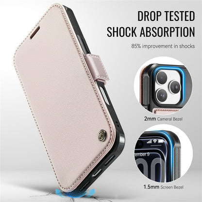 CASEME 053 for iPhone 17 Pro Max Case Magnetic RFID Blocking Wallet Flip Leather Phone Cover