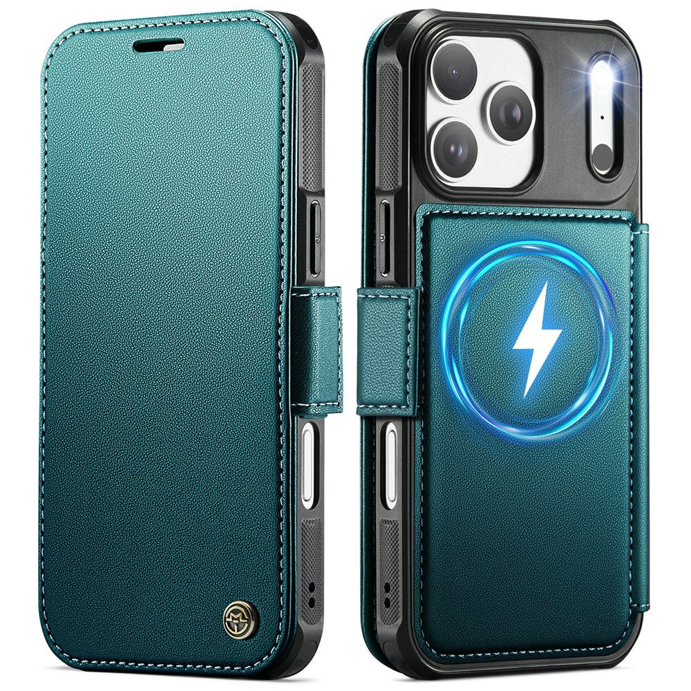 CASEME 053 for iPhone 17 Pro Max Case Magnetic RFID Blocking Wallet Flip Leather Phone Cover