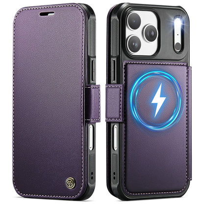 CASEME 053 for iPhone 17 Pro Max Case Magnetic RFID Blocking Wallet Flip Leather Phone Cover