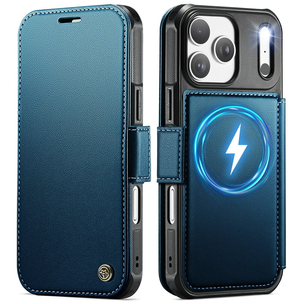 CASEME 053 for iPhone 17 Pro Max Case Magnetic RFID Blocking Wallet Flip Leather Phone Cover