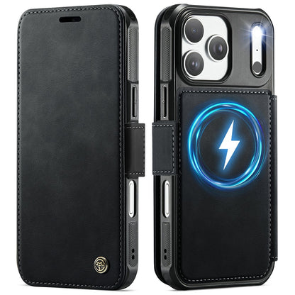CASEME 053 for iPhone 17 Pro Max Case Magnetic RFID Blocking Wallet Flip Leather Phone Cover