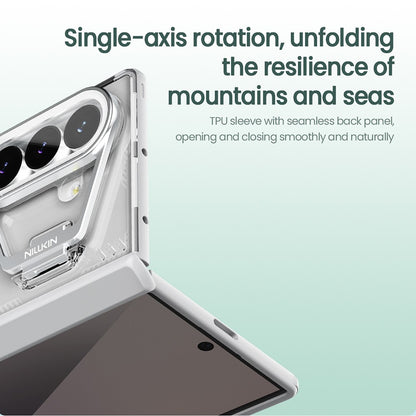NILLKIN Iceblade CamProp For Samsung Galaxy Z Fold8 Ultra Magnetic Case Clear Lens Lid Kickstand PC TPU Phone Cover