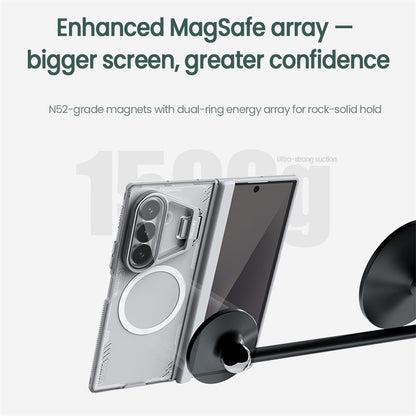 NILLKIN Iceblade CamProp For Samsung Galaxy Z Fold8 Ultra Magnetic Case Clear Lens Lid Kickstand PC TPU Phone Cover