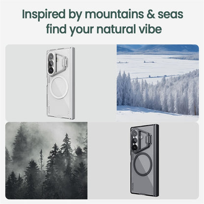 NILLKIN Iceblade CamProp For Samsung Galaxy Z Fold8 Ultra Magnetic Case Clear Lens Lid Kickstand PC TPU Phone Cover