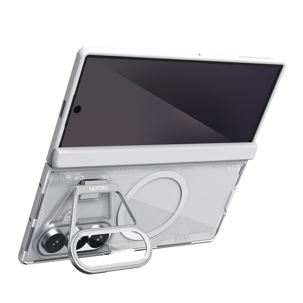 NILLKIN Iceblade CamProp For Samsung Galaxy Z Fold8 Ultra Magnetic Case Clear Lens Lid Kickstand PC TPU Phone Cover