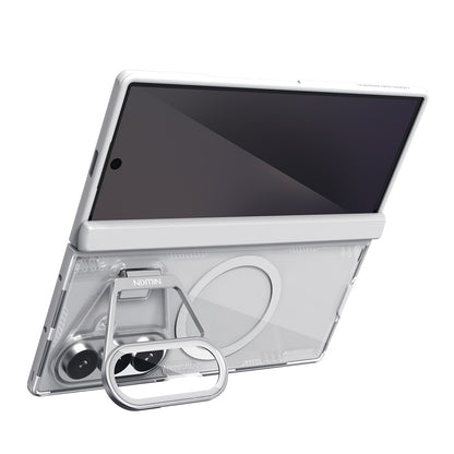 NILLKIN Iceblade CamProp For Samsung Galaxy Z Fold8 Ultra Magnetic Case Clear Lens Lid Kickstand PC TPU Phone Cover