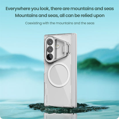 NILLKIN Iceblade CamProp For Samsung Galaxy Z Fold8 Ultra Magnetic Case Clear Lens Lid Kickstand PC TPU Phone Cover