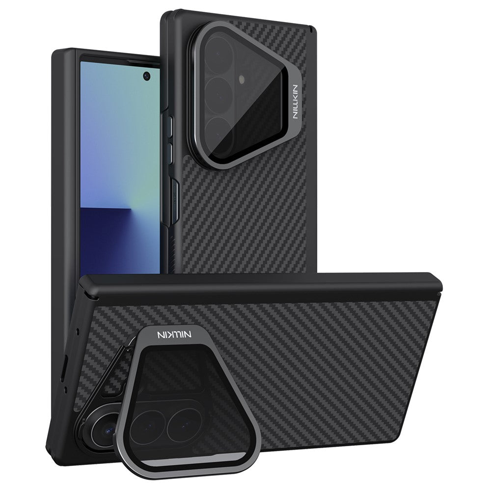 NILLKIN For Samsung Galaxy Z Fold8 Ultra Magnetic Case TPU + Aramid Fiber Lens Cover Kickstand Phone Cover