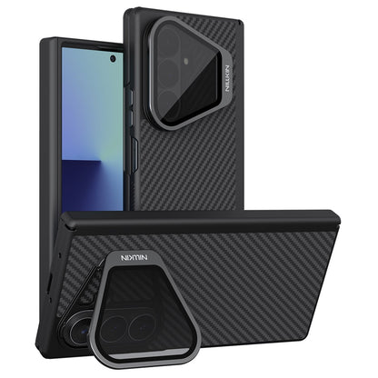 NILLKIN For Samsung Galaxy Z Fold8 Ultra Magnetic Case TPU + Aramid Fiber Lens Cover Kickstand Phone Cover