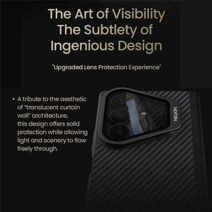 NILLKIN For Samsung Galaxy Z Fold8 Ultra Magnetic Case TPU + Aramid Fiber Lens Cover Kickstand Phone Cover