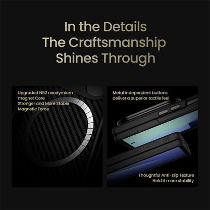NILLKIN For Samsung Galaxy Z Fold8 Ultra Magnetic Case TPU + Aramid Fiber Lens Cover Kickstand Phone Cover