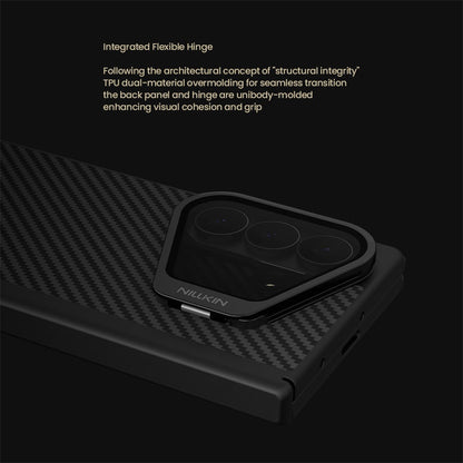 NILLKIN For Samsung Galaxy Z Fold8 Ultra Magnetic Case TPU + Aramid Fiber Lens Cover Kickstand Phone Cover