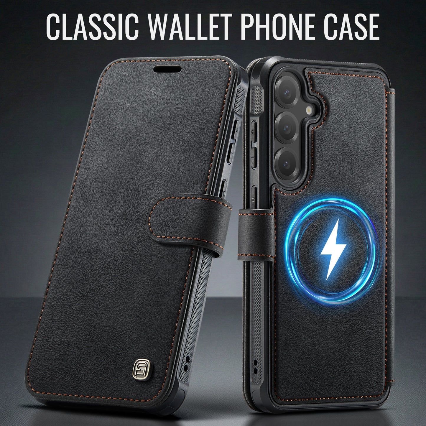 AUTSPACE for Samsung Galaxy S26+ A15 Case RFID Blocking Wallet Leather Magnetic Phone Cover