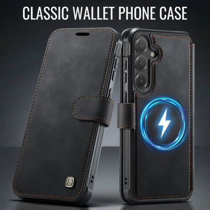 AUTSPACE for Samsung Galaxy S26+ A15 Case RFID Blocking Wallet Leather Magnetic Phone Cover