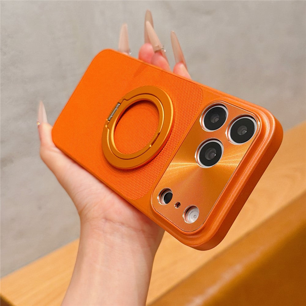 For Xiaomi 17 Pro Magnetic Case Ring Kickstand Tech Fabric Coated PC + TPU Phone Back Cover with Tempered Glass Screen Protector
