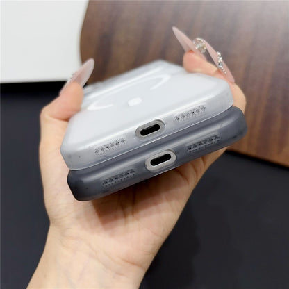 For iPhone 17 Pro Magnetic Case with Camera Lens Protector Matte PC Shockproof Phone Cover + Tempered Glass Screen Protector