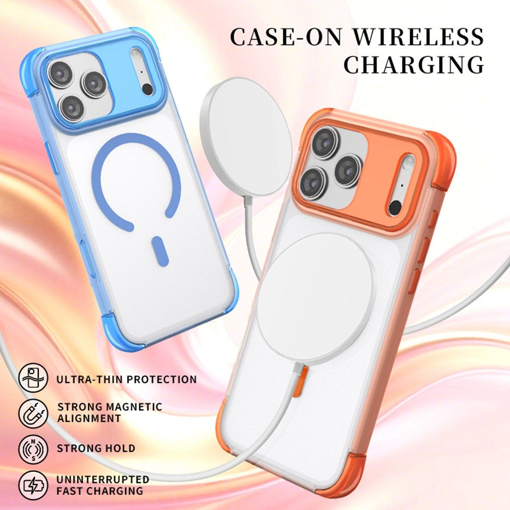 For iPhone 18 Pro / 17 Pro Magnetic Case Skin-touch PC + TPU Airbag Protection Phone Cover