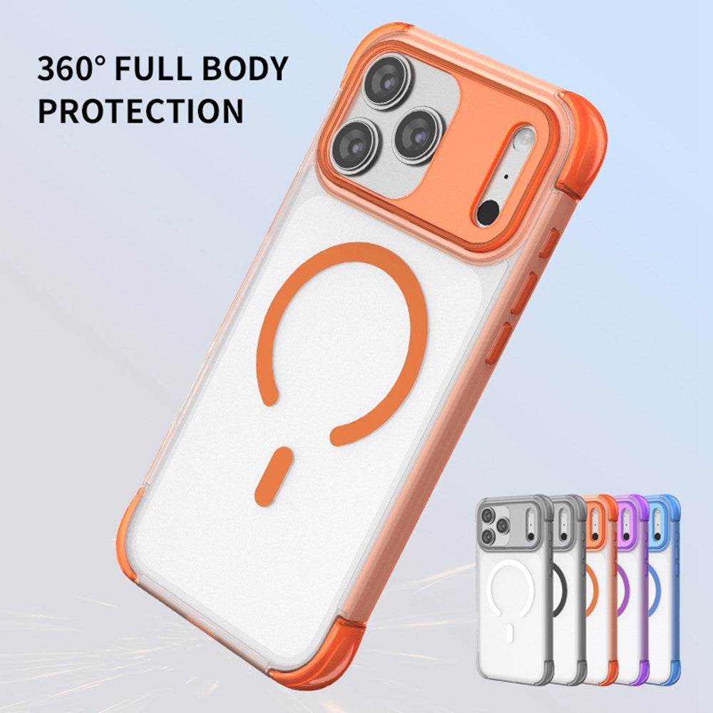 For iPhone 17 Pro Max Magnetic Case Skin-touch PC + TPU Airbag Protection Phone Cover
