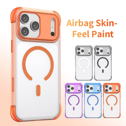 For iPhone 17 Pro Max Magnetic Case Skin-touch PC + TPU Airbag Protection Phone Cover