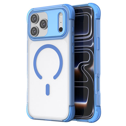 For iPhone 17 Pro Max Magnetic Case Skin-touch PC + TPU Airbag Protection Phone Cover