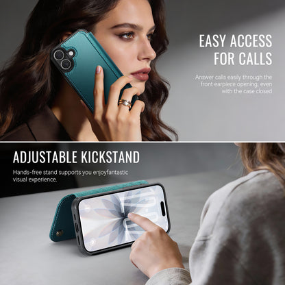 CASEME for iPhone 16 Case  053  Magnetic RFID Blocking Wallet Flip Leather Phone Cover