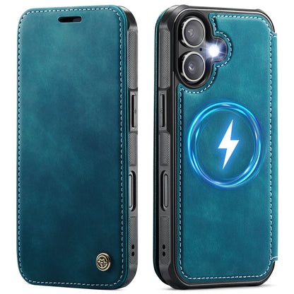 CASEME for iPhone 16 Case  053  Magnetic RFID Blocking Wallet Flip Leather Phone Cover