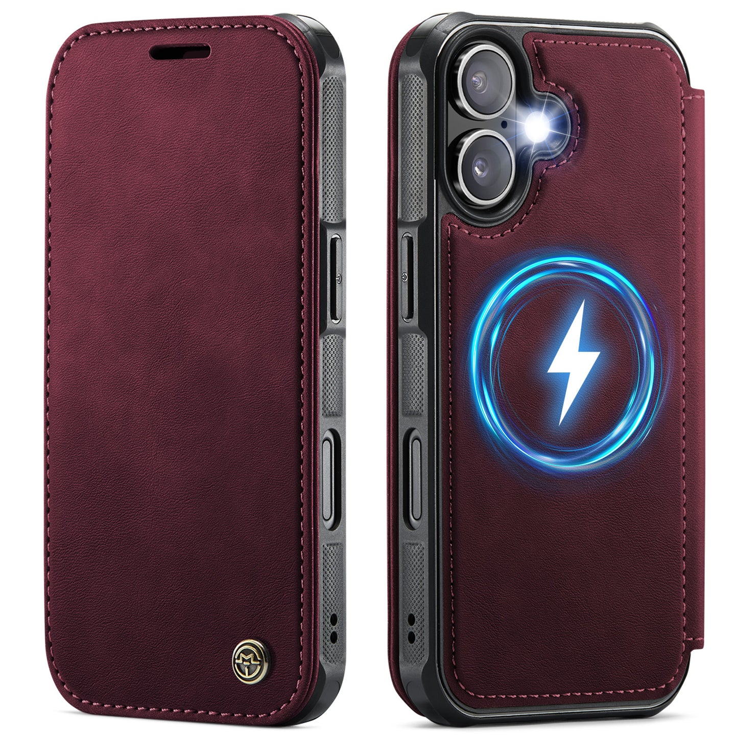 CASEME for iPhone 16 Case  053  Magnetic RFID Blocking Wallet Flip Leather Phone Cover