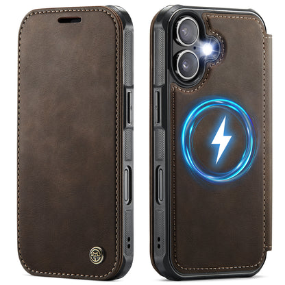 CASEME for iPhone 17 Case  053  Magnetic RFID Blocking Wallet Flip Leather Phone Cover
