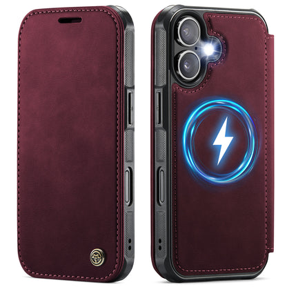 CASEME for iPhone 17 Case  053  Magnetic RFID Blocking Wallet Flip Leather Phone Cover