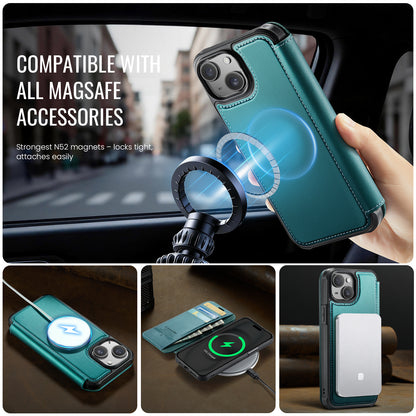 CASEME for iPhone 14 Case  053  Magnetic RFID Blocking Wallet Flip Leather Phone Cover