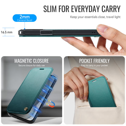 CASEME for iPhone 14 Case  053  Magnetic RFID Blocking Wallet Flip Leather Phone Cover