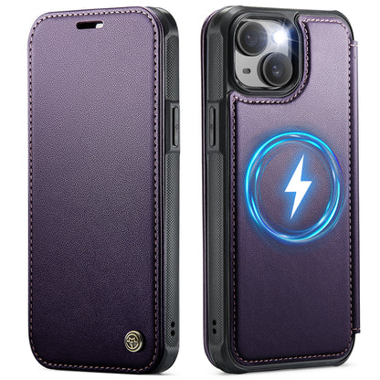 CASEME for iPhone 14 Case  053  Magnetic RFID Blocking Wallet Flip Leather Phone Cover
