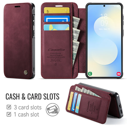 CASEME for Samsung Galaxy S26+ Case  053   Magnetic RFID Blocking Wallet Flip Leather Phone Cover